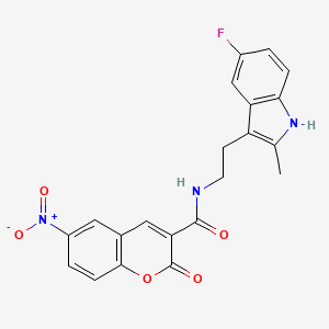 N-[2-(5-fluoro-2-methyl-1H-indol-3-yl)ethyl]-6-nitro-2-oxo-2H-chromene-3-carboxamide