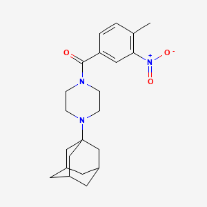 molecular formula C22H29N3O3 B11508212 (4-Adamantan-1-ylpiperazin-1-yl)(4-methyl-3-nitrophenyl)methanone 