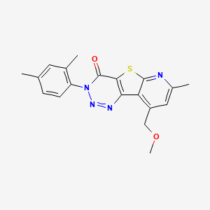 5-(2,4-dimethylphenyl)-13-(methoxymethyl)-11-methyl-8-thia-3,4,5,10-tetrazatricyclo[7.4.0.02,7]trideca-1(13),2(7),3,9,11-pentaen-6-one