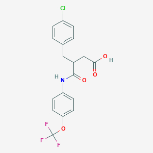 3-(4-Chlorobenzyl)-4-oxo-4-{[4-(trifluoromethoxy)phenyl]amino}butanoic acid