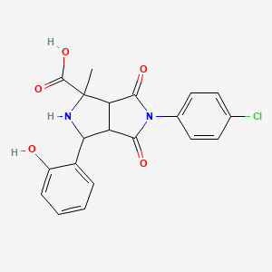 5-(4-Chlorophenyl)-3-(2-hydroxyphenyl)-1-methyl-4,6-dioxooctahydropyrrolo[3,4-c]pyrrole-1-carboxylic acid