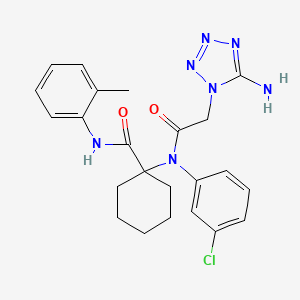 1-{[(5-amino-1H-tetrazol-1-yl)acetyl](3-chlorophenyl)amino}-N-(2-methylphenyl)cyclohexanecarboxamide