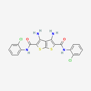 3,4-diamino-N,N'-bis(2-chlorophenyl)thieno[2,3-b]thiophene-2,5-dicarboxamide