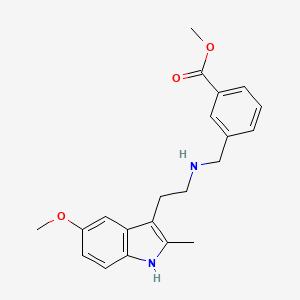 molecular formula C21H24N2O3 B11508282 methyl 3-({[2-(5-methoxy-2-methyl-1H-indol-3-yl)ethyl]amino}methyl)benzoate 