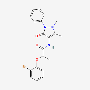 2-(2-bromophenoxy)-N-(1,5-dimethyl-3-oxo-2-phenyl-2,3-dihydro-1H-pyrazol-4-yl)propanamide