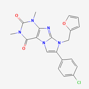 7-(4-chlorophenyl)-8-(furan-2-ylmethyl)-1,3-dimethyl-1H-imidazo[2,1-f]purine-2,4(3H,8H)-dione