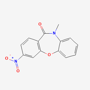 molecular formula C14H10N2O4 B11508334 10-methyl-3-nitrodibenzo[b,f][1,4]oxazepin-11(10H)-one 