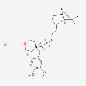 molecular formula C₂₆H₃₇D₄Br₂NO₄ B1150834 4-[(2-Bromo-4,5-dimethoxyphenyl)methyl]-4-[1,1,2,2-tetradeuterio-2-[2-(6,6-dimethyl-2-bicyclo[3.1.1]heptanyl)ethoxy]ethyl]morpholin-4-ium;bromide 