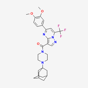 1-(Adamantan-1-YL)-4-[5-(3,4-dimethoxyphenyl)-7-(trifluoromethyl)pyrazolo[1,5-A]pyrimidine-3-carbonyl]piperazine