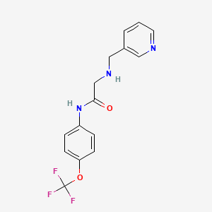 molecular formula C15H14F3N3O2 B11508372 N~2~-(pyridin-3-ylmethyl)-N-[4-(trifluoromethoxy)phenyl]glycinamide 