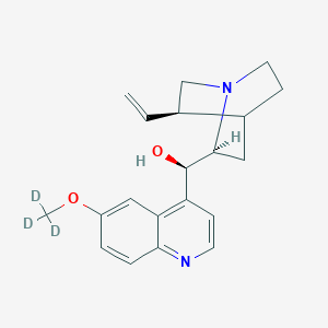 molecular formula C₂₀H₂₁D₃N₂O₂ B1150838 (R)-[(2S,5R)-5-ethenyl-1-azabicyclo[2.2.2]octan-2-yl]-[6-(trideuteriomethoxy)quinolin-4-yl]methanol 