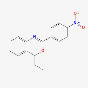 molecular formula C16H14N2O3 B11508397 4-ethyl-2-(4-nitrophenyl)-4H-3,1-benzoxazine 