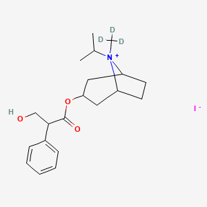 [8-Propan-2-yl-8-(trideuteriomethyl)-8-azoniabicyclo[3.2.1]octan-3-yl] 3-hydroxy-2-phenylpropanoate;iodide