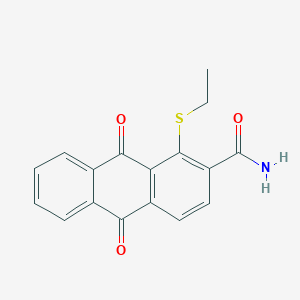 1-(Ethylsulfanyl)-9,10-dioxo-9,10-dihydroanthracene-2-carboxamide