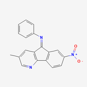 N-[(5Z)-3-methyl-7-nitro-5H-indeno[1,2-b]pyridin-5-ylidene]aniline