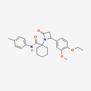 1-[2-(4-ethoxy-3-methoxyphenyl)-4-oxoazetidin-1-yl]-N-(4-methylphenyl)cyclohexane-1-carboxamide