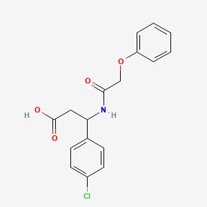 Propionic acid, 3-(4-chlorophenyl)-3-(2-phenoxyacetylamino)-