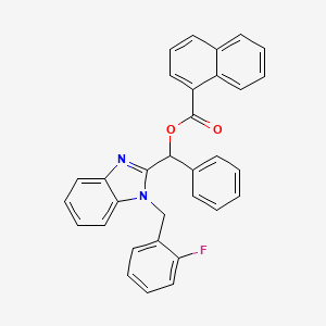 [1-(2-fluorobenzyl)-1H-benzimidazol-2-yl](phenyl)methyl naphthalene-1-carboxylate