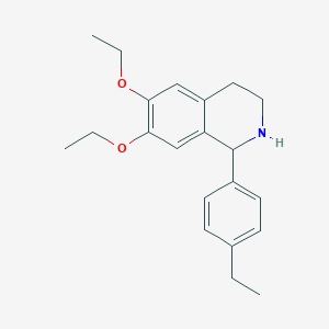 molecular formula C21H27NO2 B11508452 6,7-Diethoxy-1-(4-ethylphenyl)-1,2,3,4-tetrahydroisoquinoline 