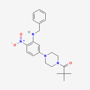 1-{4-[3-(Benzylamino)-4-nitrophenyl]piperazin-1-yl}-2,2-dimethylpropan-1-one