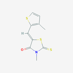 (5Z)-3-methyl-5-[(3-methylthiophen-2-yl)methylidene]-2-sulfanylidene-1,3-thiazolidin-4-one