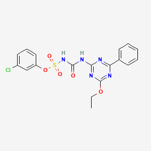 3-Chlorophenyl [(4-ethoxy-6-phenyl-1,3,5-triazin-2-yl)carbamoyl]sulfamate