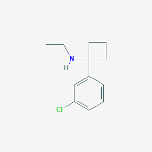 1-(3-chlorophenyl)-N-ethylcyclobutan-1-amine