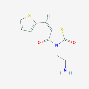 (5E)-3-(2-aminoethyl)-5-(thiophen-2-ylmethylidene)-1,3-thiazolidine-2,4-dione