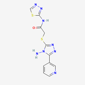 2-{[4-amino-5-(pyridin-3-yl)-4H-1,2,4-triazol-3-yl]sulfanyl}-N-(1,3,4-thiadiazol-2-yl)acetamide