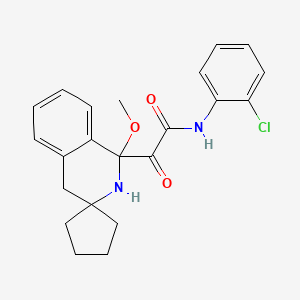 N-(2-chlorophenyl)-2-(1'-methoxy-1',4'-dihydro-2'H-spiro[cyclopentane-1,3'-isoquinolin]-1'-yl)-2-oxoacetamide