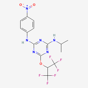 N-Isopropyl-N'-(4-nitro-phenyl)-6-(2,2,2-trifluoro-1-trifluoromethyl-ethoxy)-[1,3,5]triazine-2,4-diamine