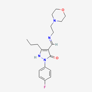 2-(4-Fluoro-phenyl)-4-[(2-morpholin-4-yl-ethylamino)-methylene]-5-propyl-2,4-dihydro-pyrazol-3-one