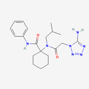 1-{[(5-amino-1H-tetrazol-1-yl)acetyl](2-methylpropyl)amino}-N-phenylcyclohexanecarboxamide