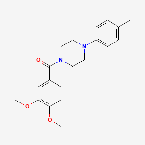 molecular formula C20H24N2O3 B11508585 (3,4-Dimethoxyphenyl)(4-p-tolylpiperazin-1-yl)methanone 