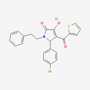 5-(4-bromophenyl)-3-hydroxy-1-(2-phenylethyl)-4-(thiophen-2-ylcarbonyl)-1,5-dihydro-2H-pyrrol-2-one