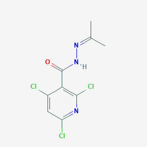 molecular formula C9H8Cl3N3O B11508609 2,4,6-trichloro-N'-(propan-2-ylidene)pyridine-3-carbohydrazide 