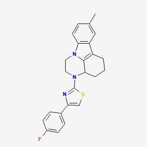 3-[4-(4-Fluorophenyl)-2-thiazolyl]-2,3,3a,4,5,6-hexahydro-8-methyl-1H-pyrazino[3,2,1-jk]carbazole