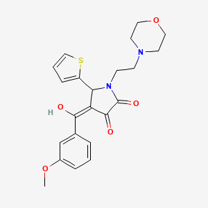 3-hydroxy-4-(3-methoxybenzoyl)-1-[2-(morpholin-4-yl)ethyl]-5-(thiophen-2-yl)-2,5-dihydro-1H-pyrrol-2-one