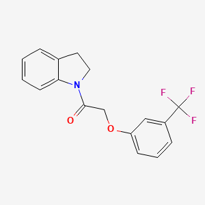 molecular formula C17H14F3NO2 B11508671 1-(2,3-dihydro-1H-indol-1-yl)-2-[3-(trifluoromethyl)phenoxy]ethanone 