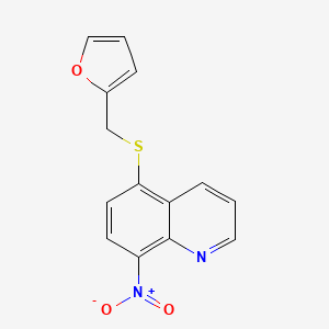 5-(Furan-2-ylmethylsulfanyl)-8-nitro-quinoline