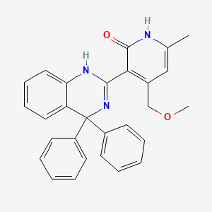 3-(4,4-diphenyl-3,4-dihydro-2-quinazolinyl)-4-(methoxymethyl)-6-methyl-2(1H)-pyridinone