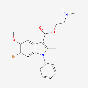 molecular formula C21H23BrN2O3 B11508742 2-(dimethylamino)ethyl 6-bromo-5-methoxy-2-methyl-1-phenyl-1H-indole-3-carboxylate 