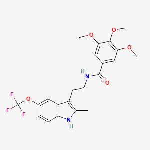 3,4,5-trimethoxy-N-{2-[2-methyl-5-(trifluoromethoxy)-1H-indol-3-yl]ethyl}benzamide