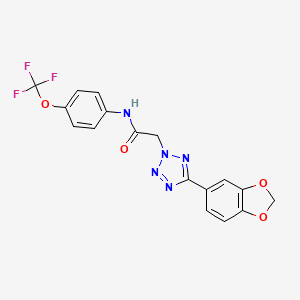 molecular formula C17H12F3N5O4 B11508764 2-(5-Benzo[1,3]dioxol-5-yl-tetrazol-2-yl)-N-(4-trifluoromethoxy-phenyl)-acetamide 