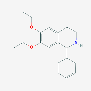 molecular formula C19H27NO2 B11508780 1-(Cyclohex-3-en-1-yl)-6,7-diethoxy-1,2,3,4-tetrahydroisoquinoline 