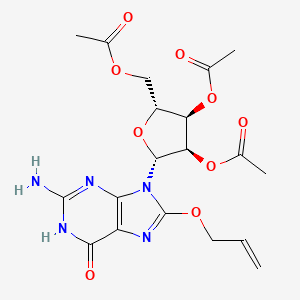 [(2R,3R,4R,5R)-3,4-diacetyloxy-5-(2-amino-6-oxo-8-prop-2-enoxy-1H-purin-9-yl)oxolan-2-yl]methyl acetate