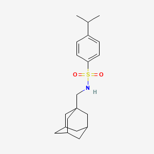 molecular formula C20H29NO2S B11508879 Benzenesulfonamide, N-(adamantan-1-yl)methyl-4-isopropyl- 