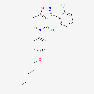 3-(2-chlorophenyl)-5-methyl-N-[4-(pentyloxy)phenyl]-1,2-oxazole-4-carboxamide