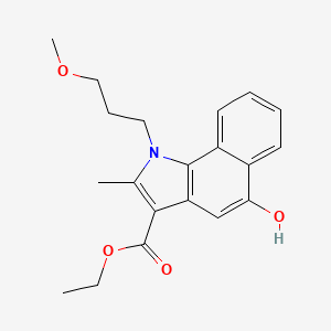 molecular formula C20H23NO4 B11508929 ethyl 5-hydroxy-1-(3-methoxypropyl)-2-methyl-1H-benzo[g]indole-3-carboxylate 