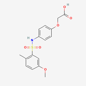 (4-{[(5-Methoxy-2-methylphenyl)sulfonyl]amino}phenoxy)acetic acid